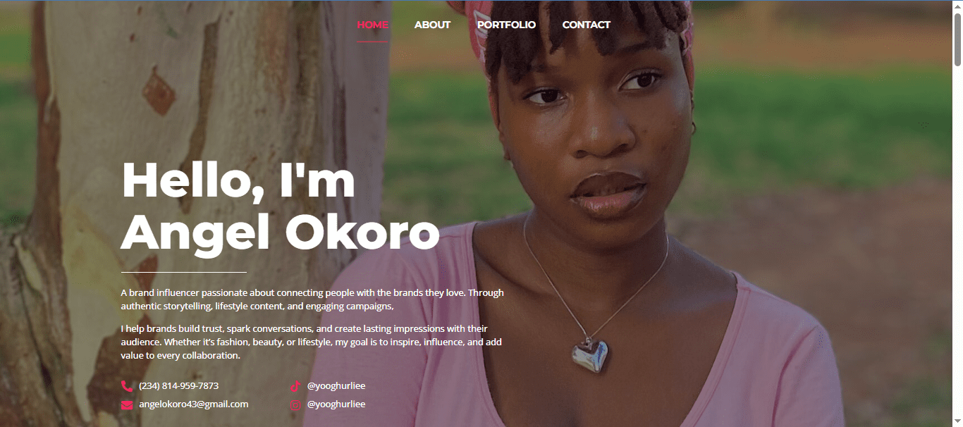 Angel Okoro website